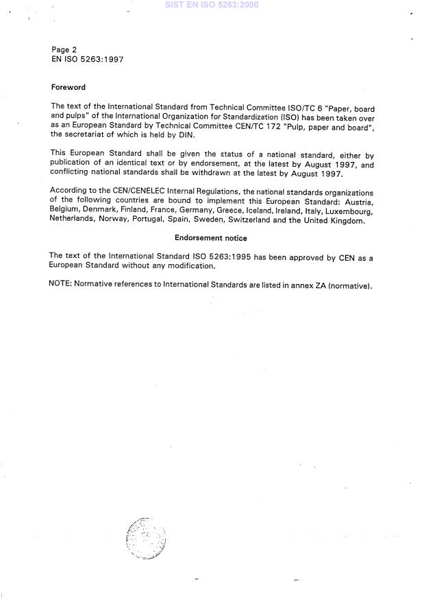 EN ISO 5263:1997 EN ISO 5263:2000 - Page 4 preview