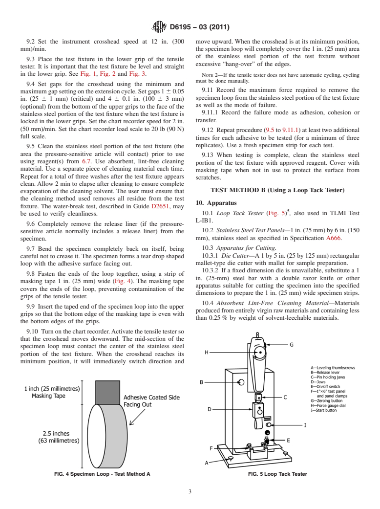 ASTM D6195-03(2011) - Standard Test Methods for Loop Tack