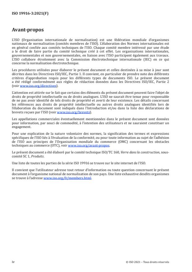 ISO 19916-3:2021 ISO 19916-3:2021 - Verre dans la construction -- Vitrage isolant à lame de vide - Page 4 preview