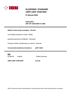 oSIST prEN 12348:2024 - BARVE - Page 1 preview