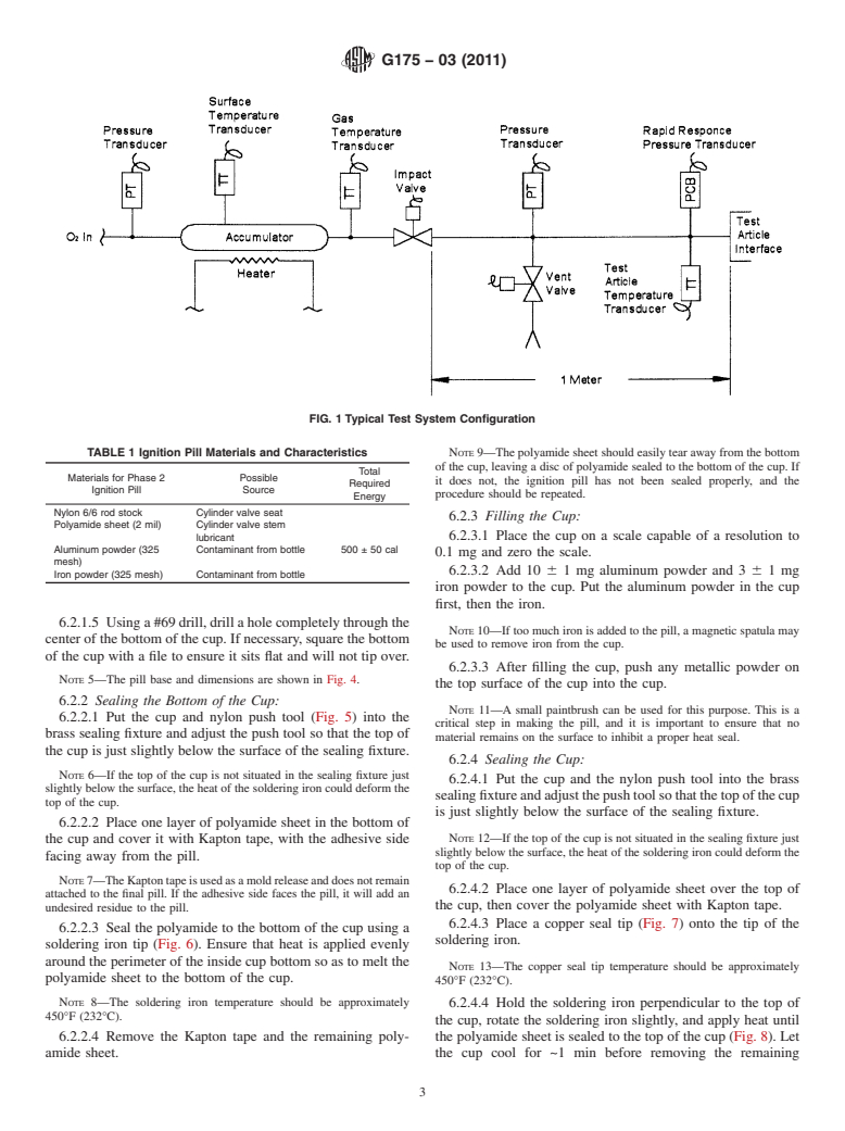 ASTM G175-03(2011) - Standard Test Method for Evaluating the Ignition Sensitivity and Fault Tolerance of Oxygen Regulators Used for Medical and Emergency Applications