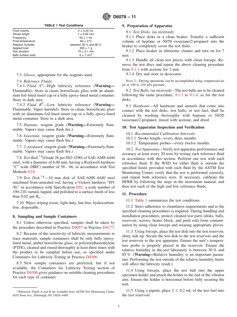 ASTM D6079-11 - Standard Test Method for Evaluating Lubricity of Diesel Fuels by the High-Frequency Reciprocating Rig (HFRR)