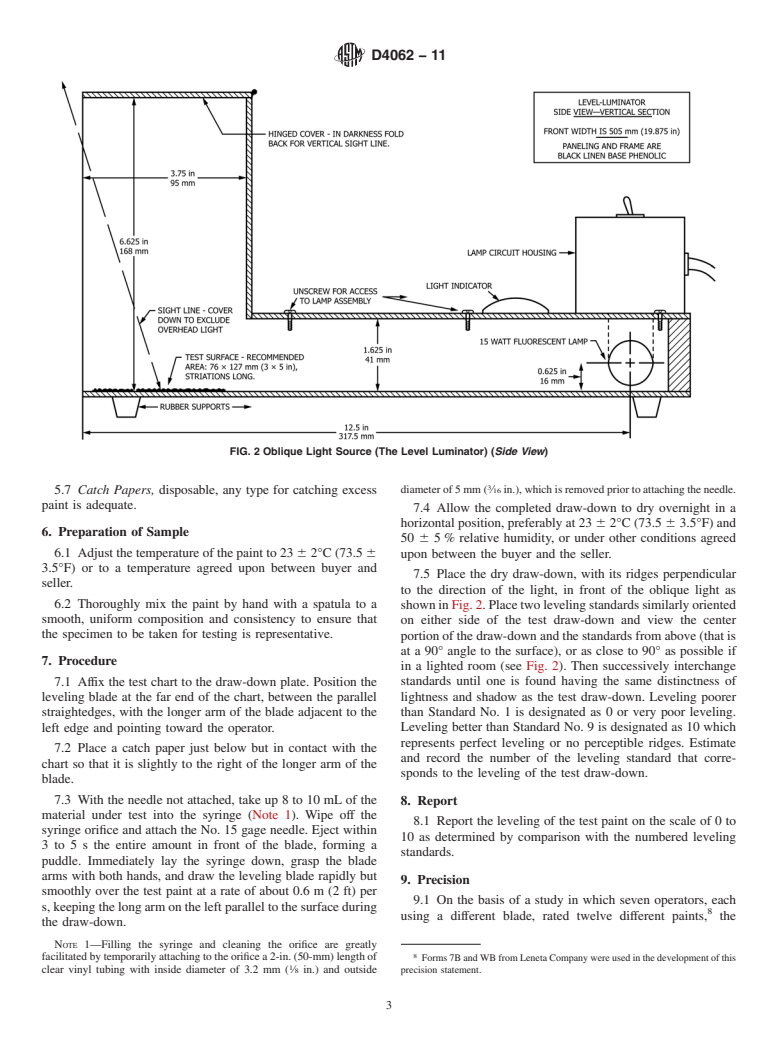 ASTM D4062-11 - Standard Test Method for Leveling of Paints by Draw-Down Method