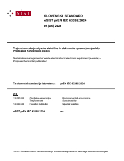 FprEN IEC 63395:2025 prEN IEC 63395:2024 - BARVE - Page 1 preview