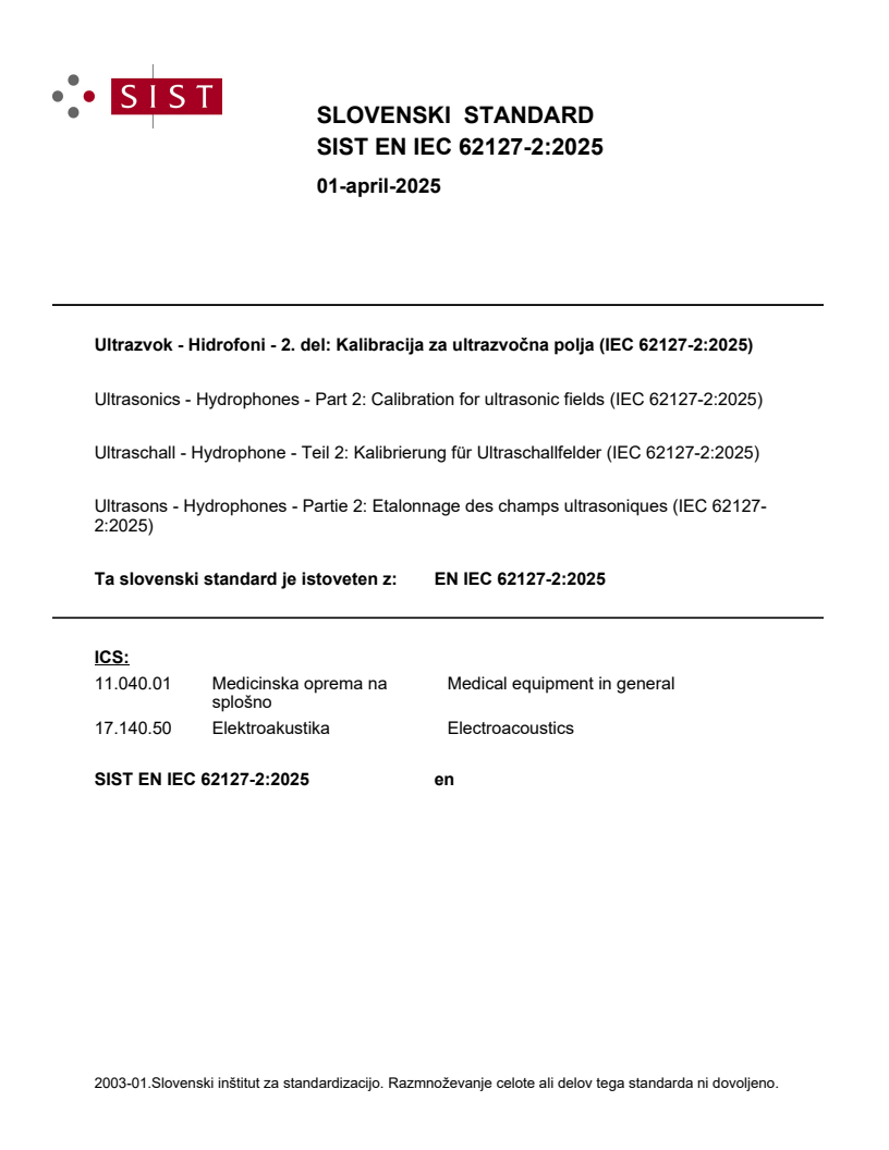 EN IEC 62127-2:2025 - BARVE