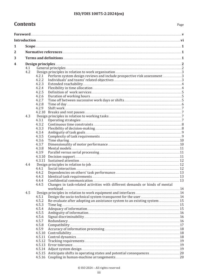 ISO/FDIS 10075-2 - Ergonomic principles related to mental workload — Part 2: Design principles
Released:4. 04. 2024