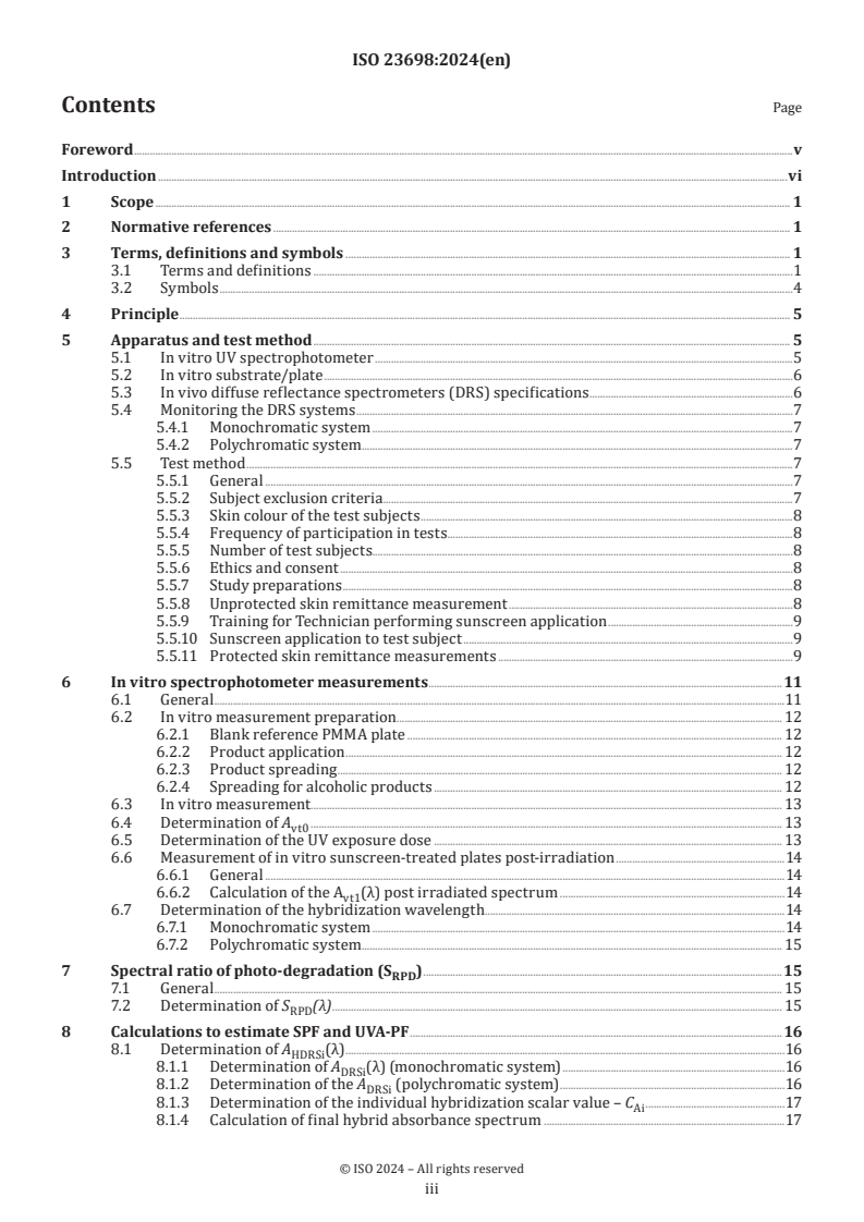 ISO 23698:2024 - Cosmetics — Measurement of the sunscreen efficacy by diffuse reflectance spectroscopy
Released:12/19/2024