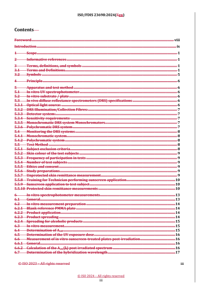 REDLINE ISO/FDIS 23698 - Cosmetics — Measurement of the sunscreen efficacy by diffuse reflectance spectroscopy
Released:12. 08. 2024