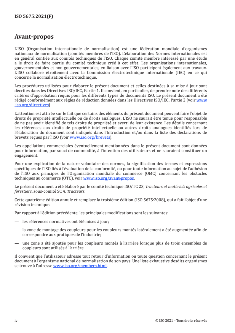 ISO 5675:2021 ISO 5675:2021 - Tracteurs et matériels agricoles — Coupleurs hydrauliques à usage général
Released:6/25/2021 - Page 4 preview