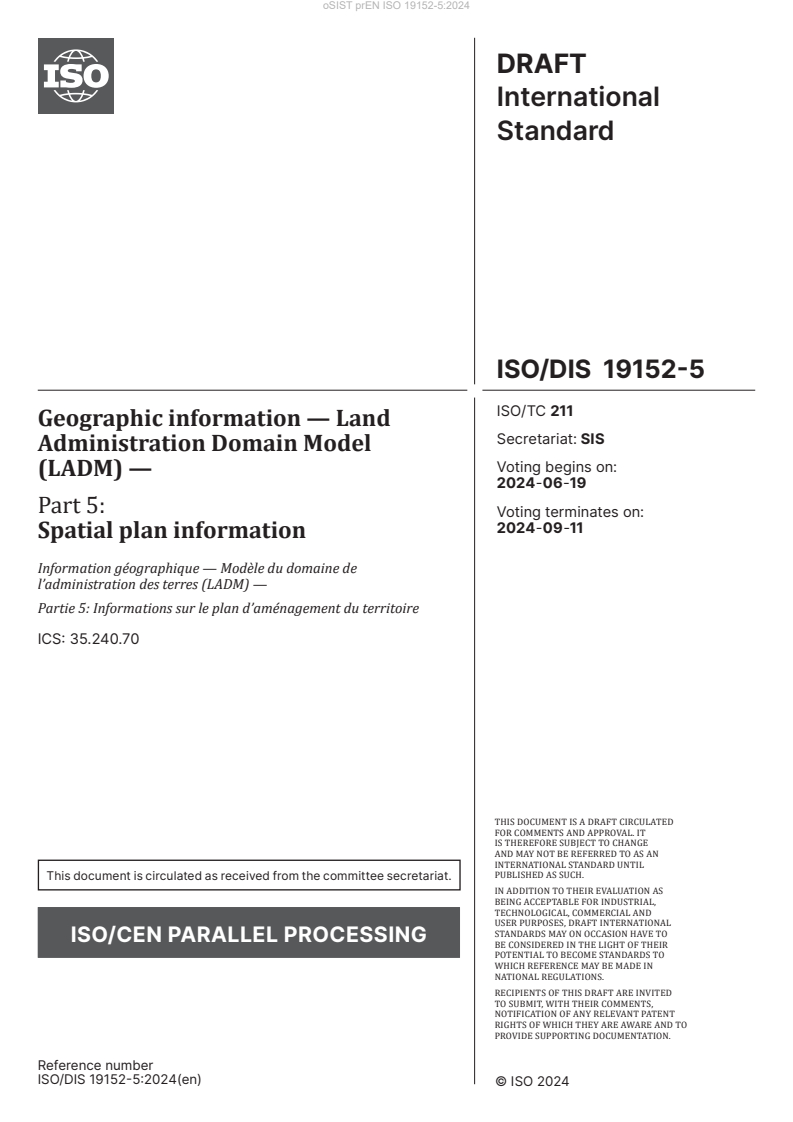 prEN ISO 19152-5:2024