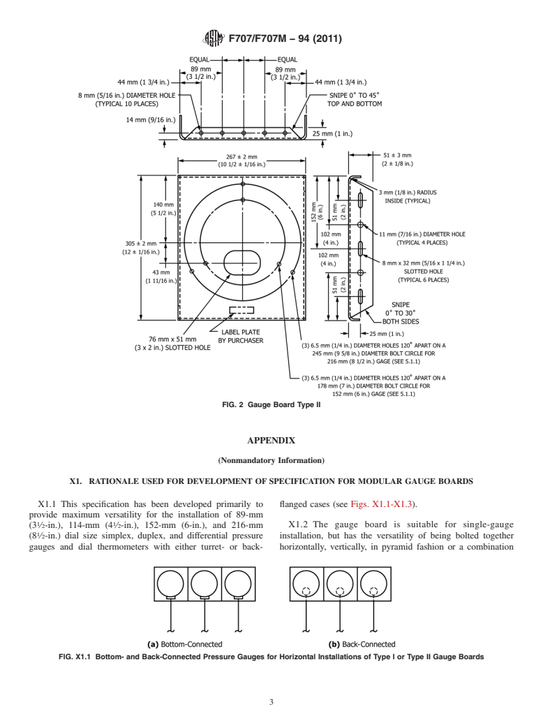 ASTM F707/F707M-94(2011) - Standard Specification for Modular Gage Boards