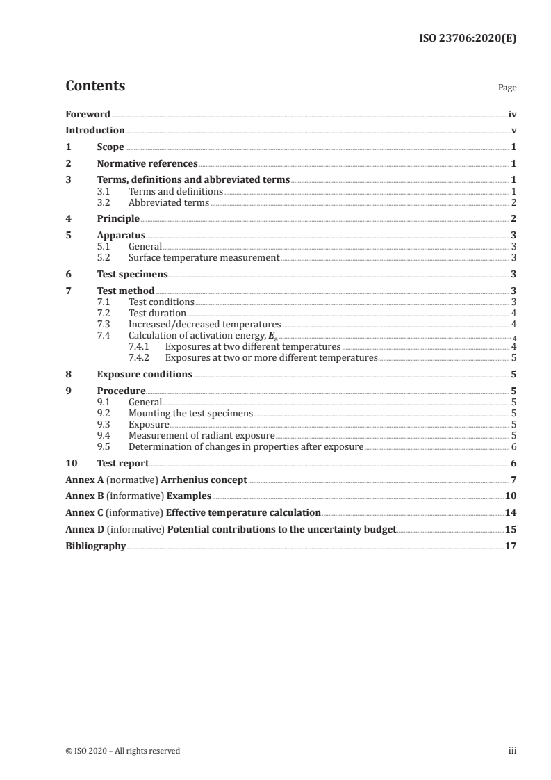 ISO 23706:2020 - Plastics — Determination of apparent activation energies of property changes in standard weathering test methods
Released:8/7/2020