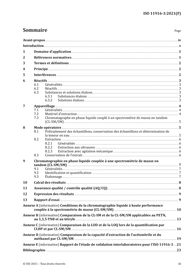 ISO 11916-3:2021 - Qualité du sol — Dosage d'une sélection d'explosifs et de composés apparentés — Partie 3: Méthode utilisant la chromatographie en phase liquide couplée à la spectrométrie de masse en tandem (CL-SM/SM)
Released:9/17/2021