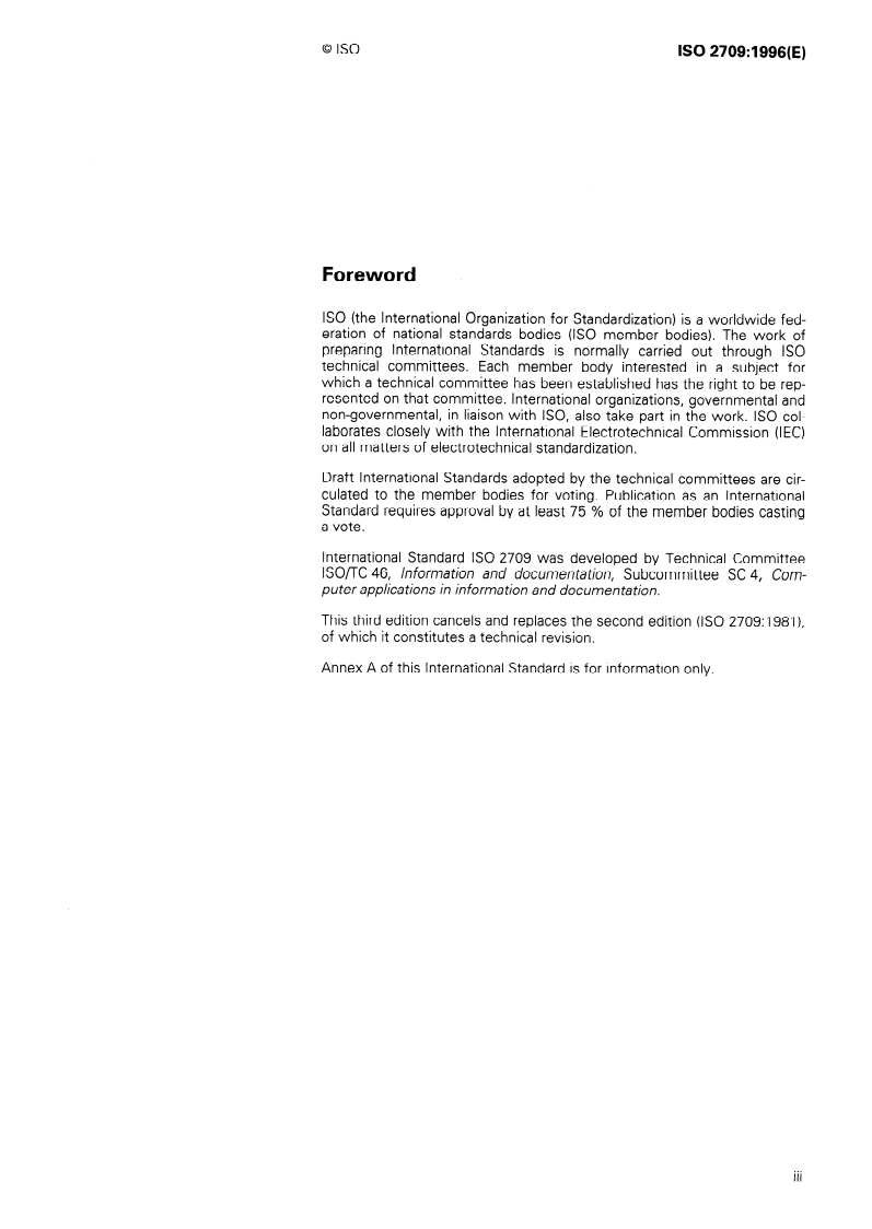 ISO 2709:1996 ISO 2709:1996 - Information and documentation — Format for information exchange
Released:8/15/1996