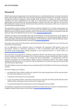 ISO 13479:2022 - Polyolefin pipes for the conveyance of fluids — Determination of resistance to crack propagation — Test method for slow crack growth on notched pipes
Released:6/3/2022 - Page 4 preview