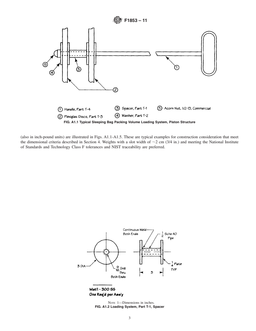 REDLINE ASTM F1853-11 - Standard Test Method for Measuring Sleeping Bag Packing Volume