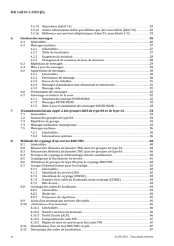 ISO 14819-1:2021 ISO 14819-1:2021 - Systèmes de transport intelligents — Informations sur le trafic et les déplacements via le codage de messages sur le trafic — Partie 1: Protocole de codage pour le système de radiodiffusion de données - canal de messages d'informations sur le trafic (RDS-TMC) avec Alert-C
Released:3/23/2021 - Page 4 preview