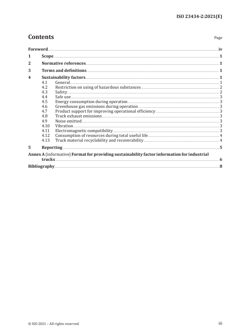 ISO 23434-2:2021 - Industrial trucks — Sustainability — Part 2: Factors and reporting
Released:12/7/2021