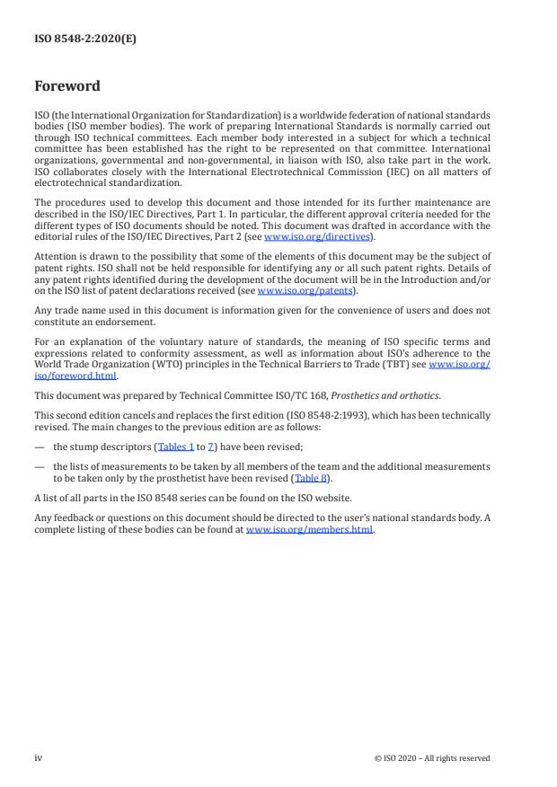 ISO 8548-2:2020 ISO 8548-2:2020 - Prosthetics and orthotics -- Limb deficiencies - Page 4 preview