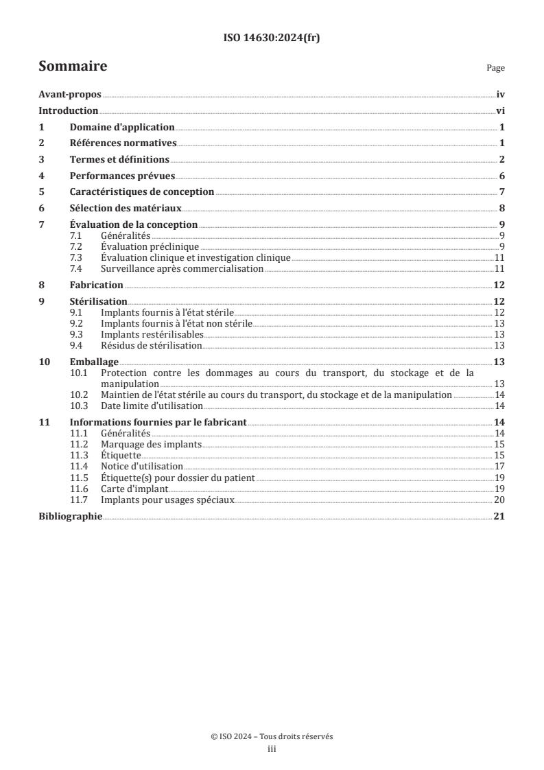 ISO 14630:2024 - Implants chirurgicaux non actifs — Exigences générales
Released:4. 09. 2024