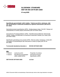 SIST EN ISO 25178-601:2025 - Page 1 preview