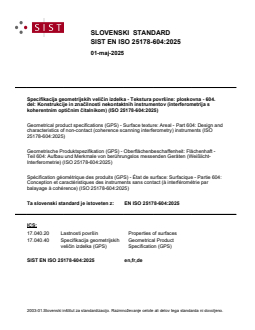 SIST EN ISO 25178-604:2025 - Page 1 preview