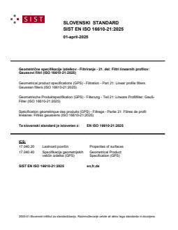 SIST EN ISO 16610-21:2025 SIST EN ISO 16610-21:2025 - Page 1 preview