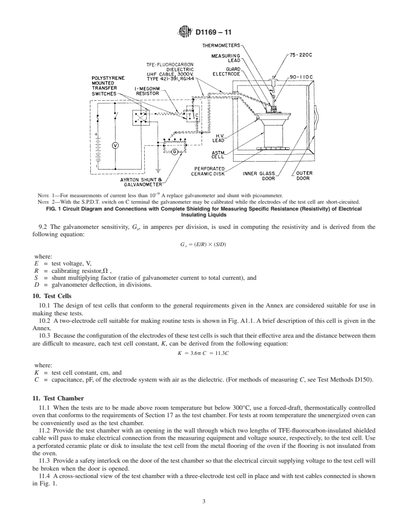 REDLINE ASTM D1169-11 - Standard Test Method for Specific Resistance (Resistivity) of Electrical Insulating Liquids