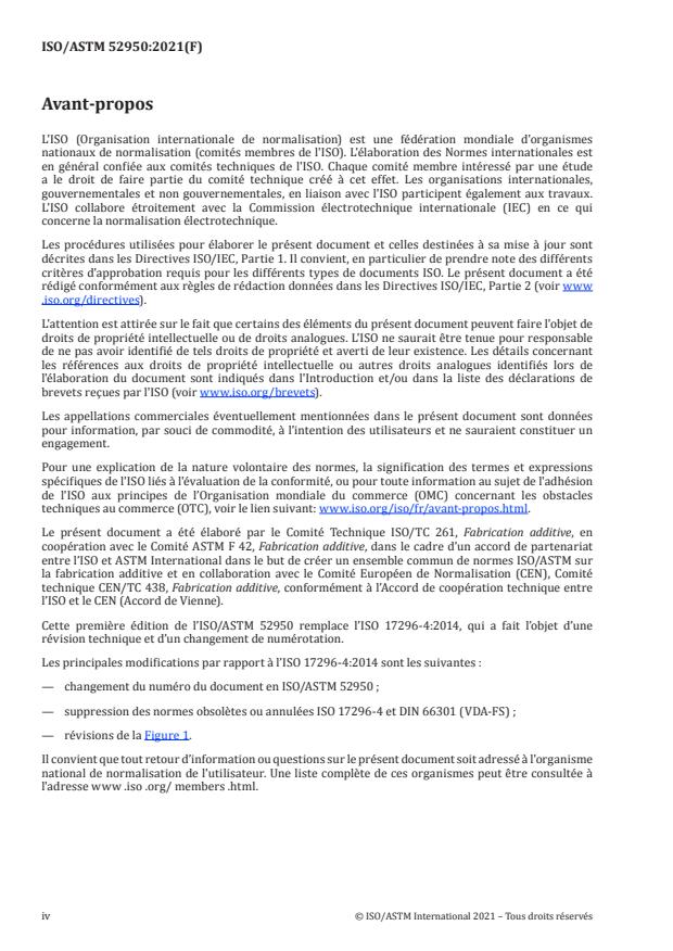 ISO/ASTM 52950:2021 ISO/ASTM 52950:2021 - Fabrication additive -- Principes généraux -- Vue d'ensemble des échanges de données - Page 4 preview
