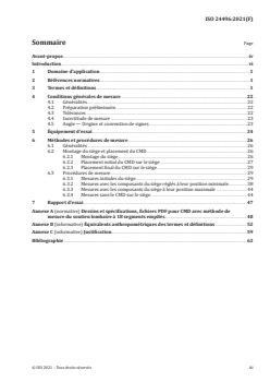 ISO 24496:2021 - Mobilier de bureau — Sièges de travail pour bureau — Méthodes pour déterminer les dimensions
Released:2/4/2021 - Page 3 preview