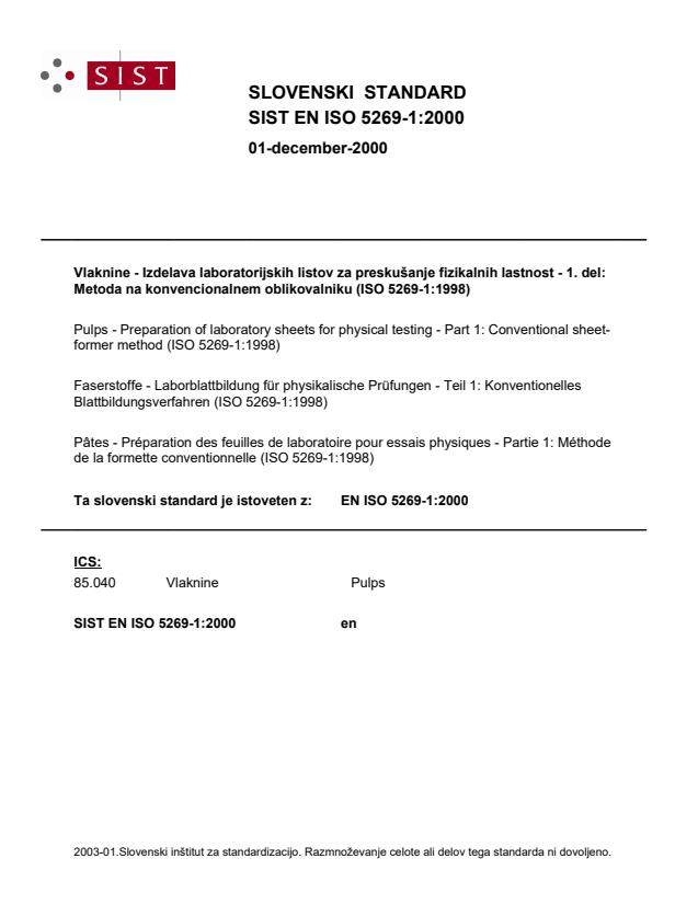 EN ISO 5269-1:2000