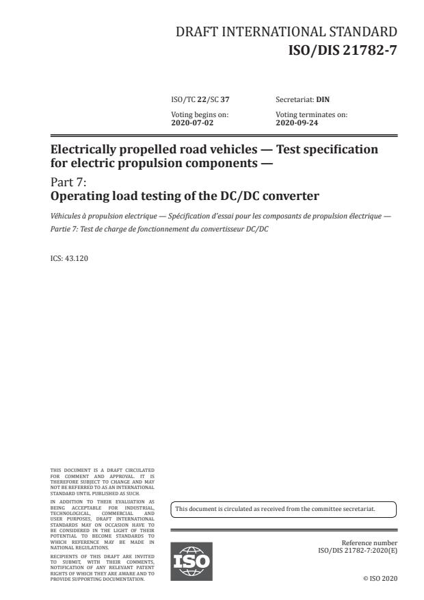 ISO/DIS 21782-7