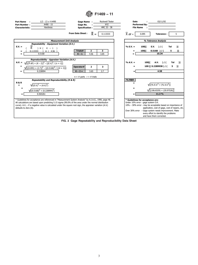 ASTM F1469-11 - Standard Guide for Conducting a Repeatability and Reproducibility Study on Test Equipment for Nondestructive Testing (Withdrawn 2018)