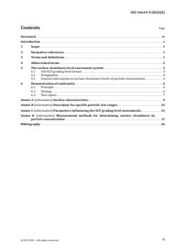 ISO 14644-9:2022 ISO 14644-9:2022 - Cleanrooms and associated controlled environments — Part 9: Assessment of surface cleanliness for particle concentration
Released:5/9/2022 - Page 3 preview
