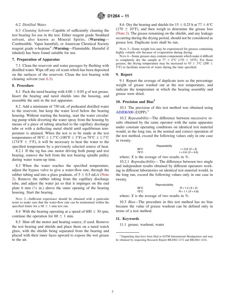 ASTM D1264-11 - Standard Test Method for Determining the Water Washout Characteristics of Lubricating Greases