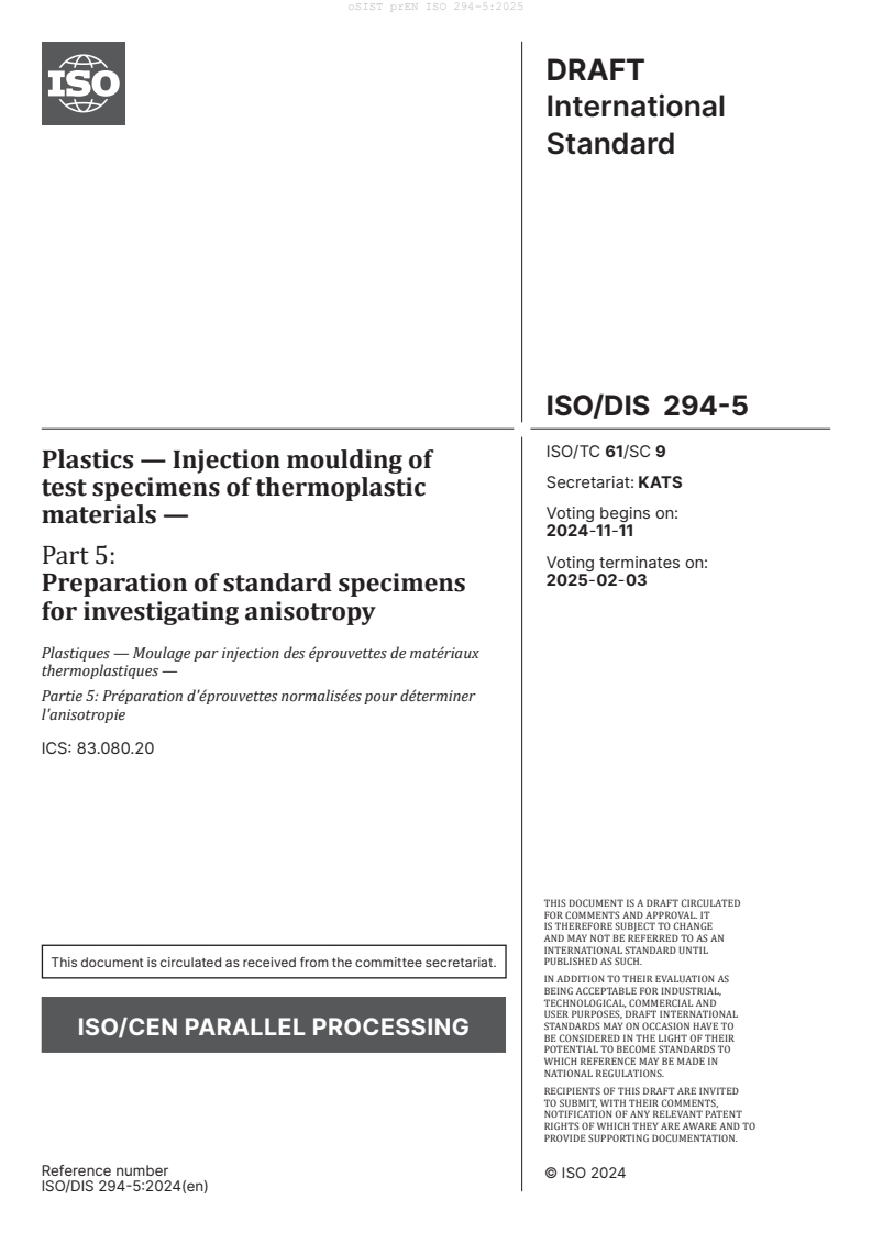 prEN ISO 294-5:2025