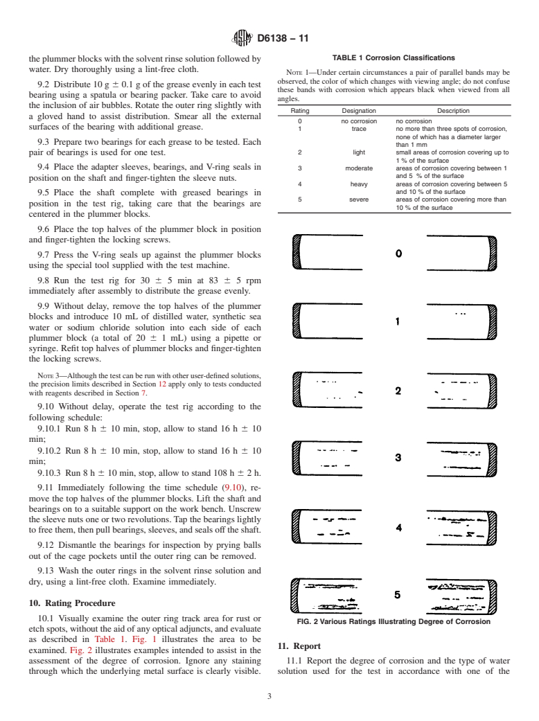 ASTM D6138-11 - Standard Test Method for Determination of Corrosion-Preventive Properties of Lubricating Greases Under Dynamic Wet Conditions (Emcor Test)