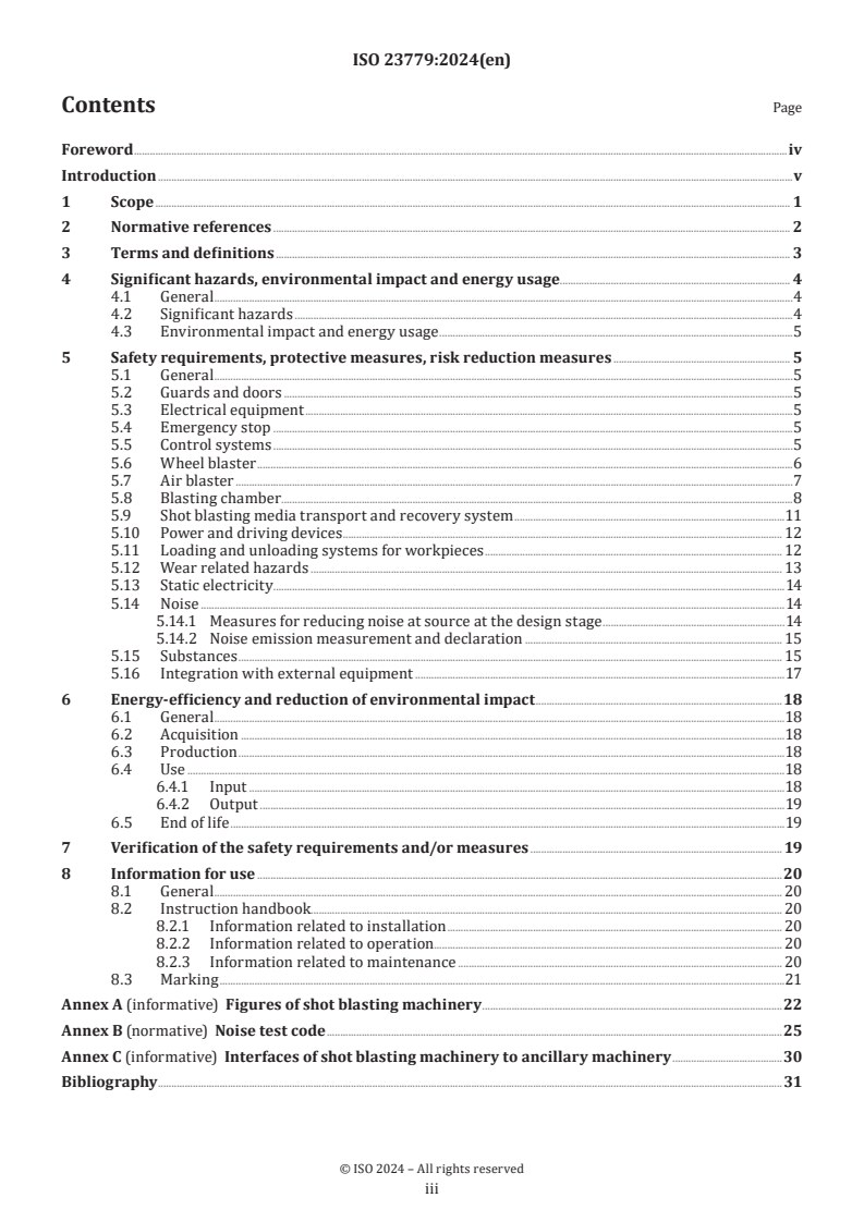 ISO 23779:2024 - Shot blasting machinery — Safety and environmental requirements
Released:7. 10. 2024