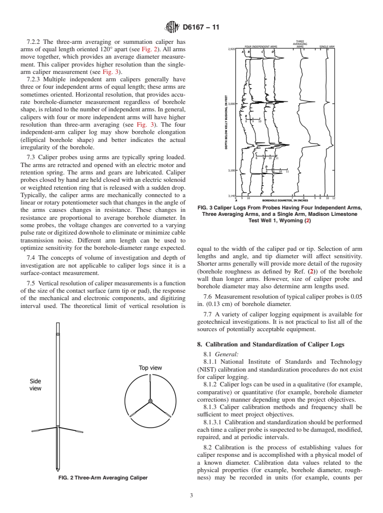 ASTM D6167-11 - Standard Guide for Conducting Borehole Geophysical Logging: Mechanical Caliper