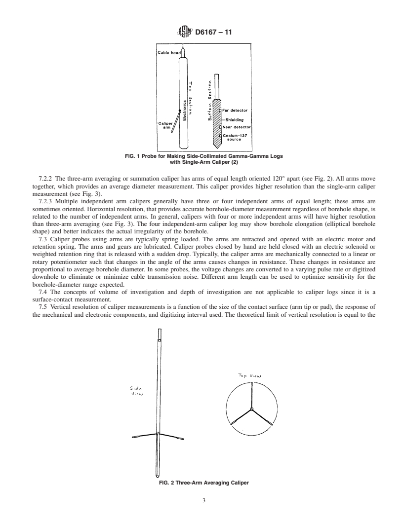 REDLINE ASTM D6167-11 - Standard Guide for Conducting Borehole Geophysical Logging: Mechanical Caliper