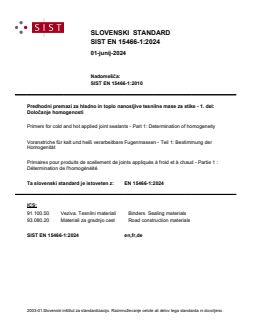 SIST EN 15466-1:2024 - Page 1 preview
