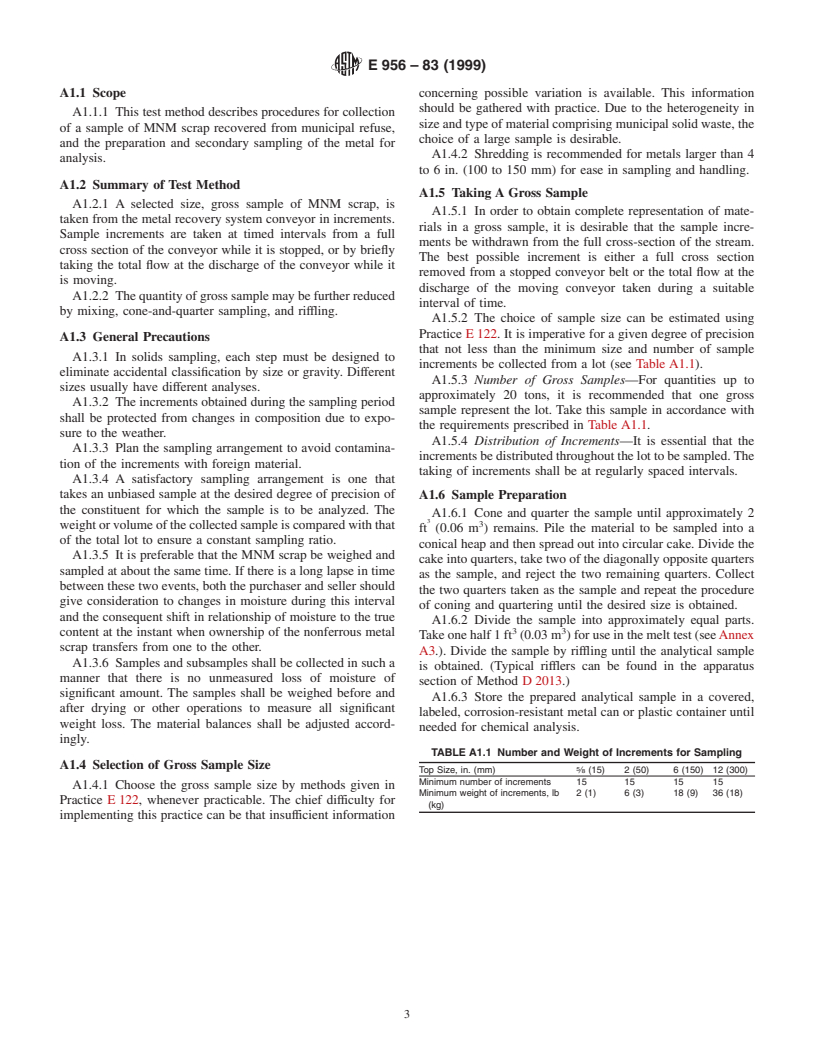 ASTM E956-83(1999) - Standard Classification for Municipal-Mixed Nonferrous Metals (MNM)