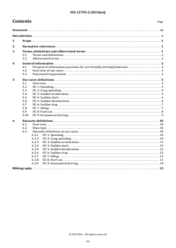 ISO 23795-2:2024 - Intelligent transport systems — Extracting trip data using nomadic and mobile devices for estimating CO2 emissions — Part 2: Information provision for eco-friendly driving behaviour
Released:2. 02. 2024 - Page 3 preview