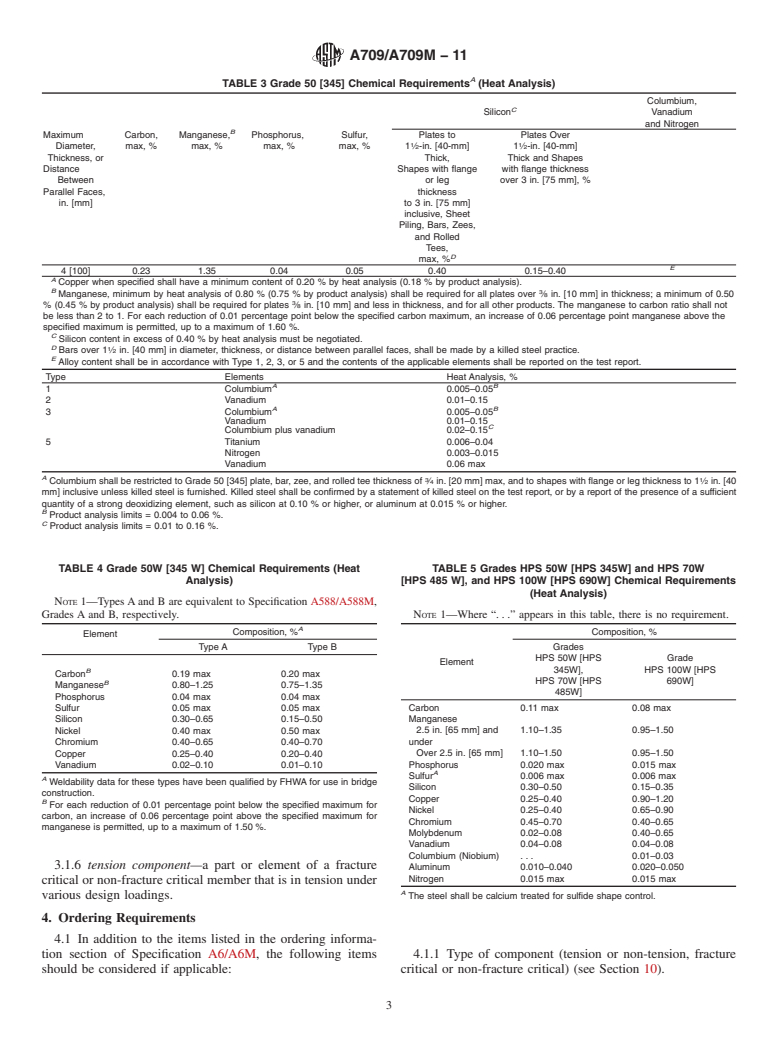 ASTM A709/A709M-11 - Standard Specification for  Structural Steel for Bridges