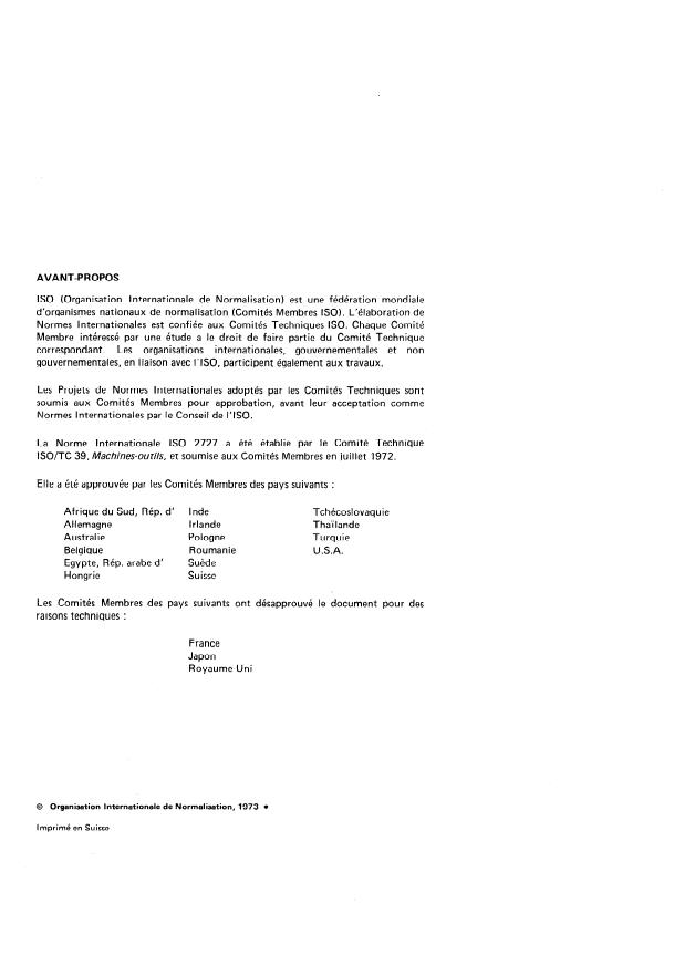 ISO 2727:1973 ISO 2727:1973 - Éléments standard pour la construction des machines-outils -- Supports de tetes multibroches - Page 2 preview