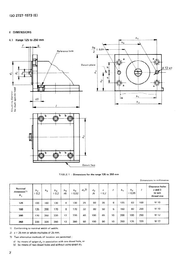 ISO 2727:1973 ISO 2727:1973 - Modular units for machine tool construction -- Headstocks - Page 4 preview