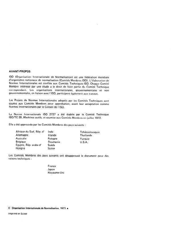 ISO 2727:1973 ISO 2727:1973 - Éléments standard pour la construction des machines-outils -- Supports de tetes multibroches - Page 2 preview