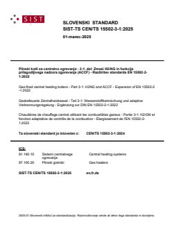 TS CEN/TS 15502-3-1:2025 - Page 1 preview