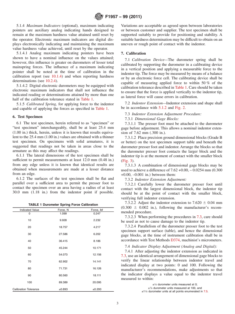 ASTM F1957-99(2011) - Standard Test Method for Composite Foam Hardness-Durometer Hardness