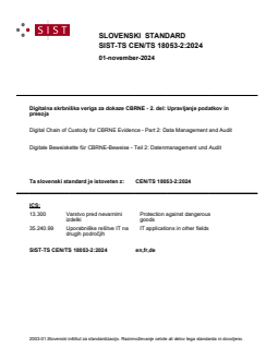 SIST-TS CEN/TS 18053-2:2024 - BARVE - Page 1 preview